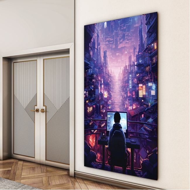 Sanatsal%20Cam%20Tablo%20-%20Cyberpunk%20Sanatı%20-%20Dikey%20Motif%2020-012