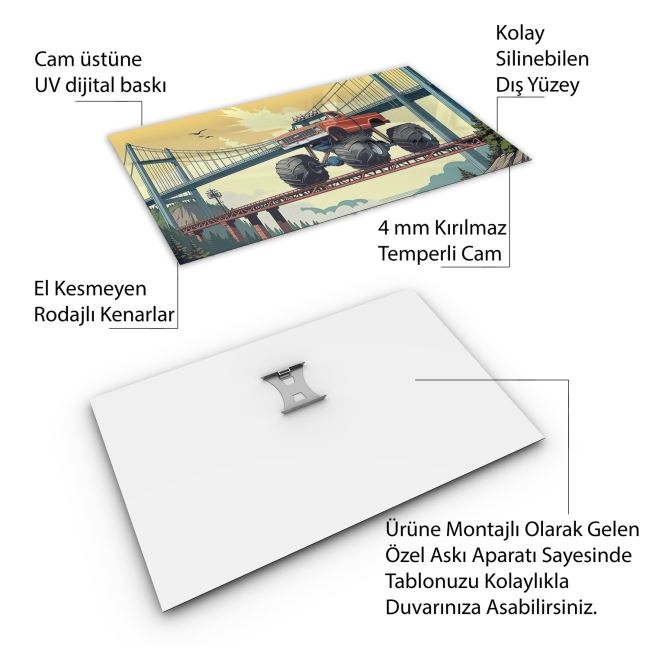 Arabalar%20Cam%20Tablo%20-%20Kamyonlar%20-%20Yatay%20Motif%2005-001