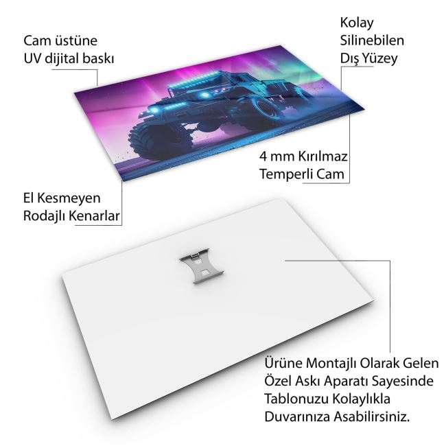 Arabalar%20Cam%20Tablo%20-%20Kamyonlar%20-%20Yatay%20Motif%2005-053