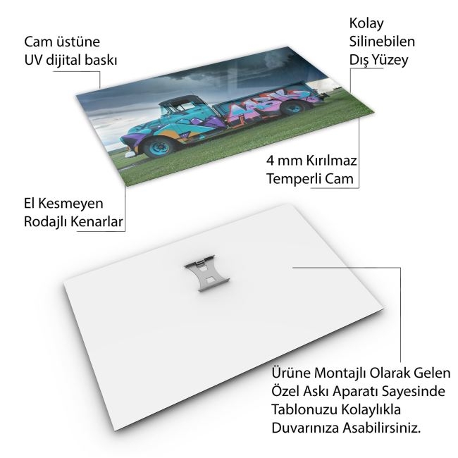 Arabalar%20Cam%20Tablo%20-%20Kamyonlar%20-%20Yatay%20Motif%2005-086