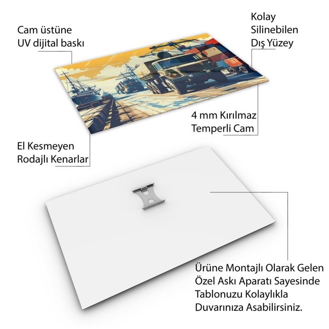 Arabalar%20Cam%20Tablo%20-%20Kamyonlar%20-%20Yatay%20Motif%2005-090