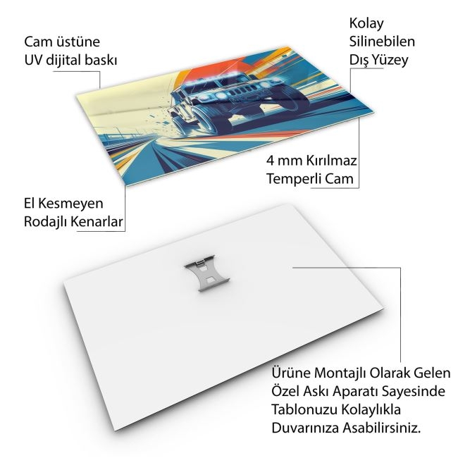 Arabalar%20Cam%20Tablo%20-%20Kamyonlar%20-%20Yatay%20Motif%2005-093
