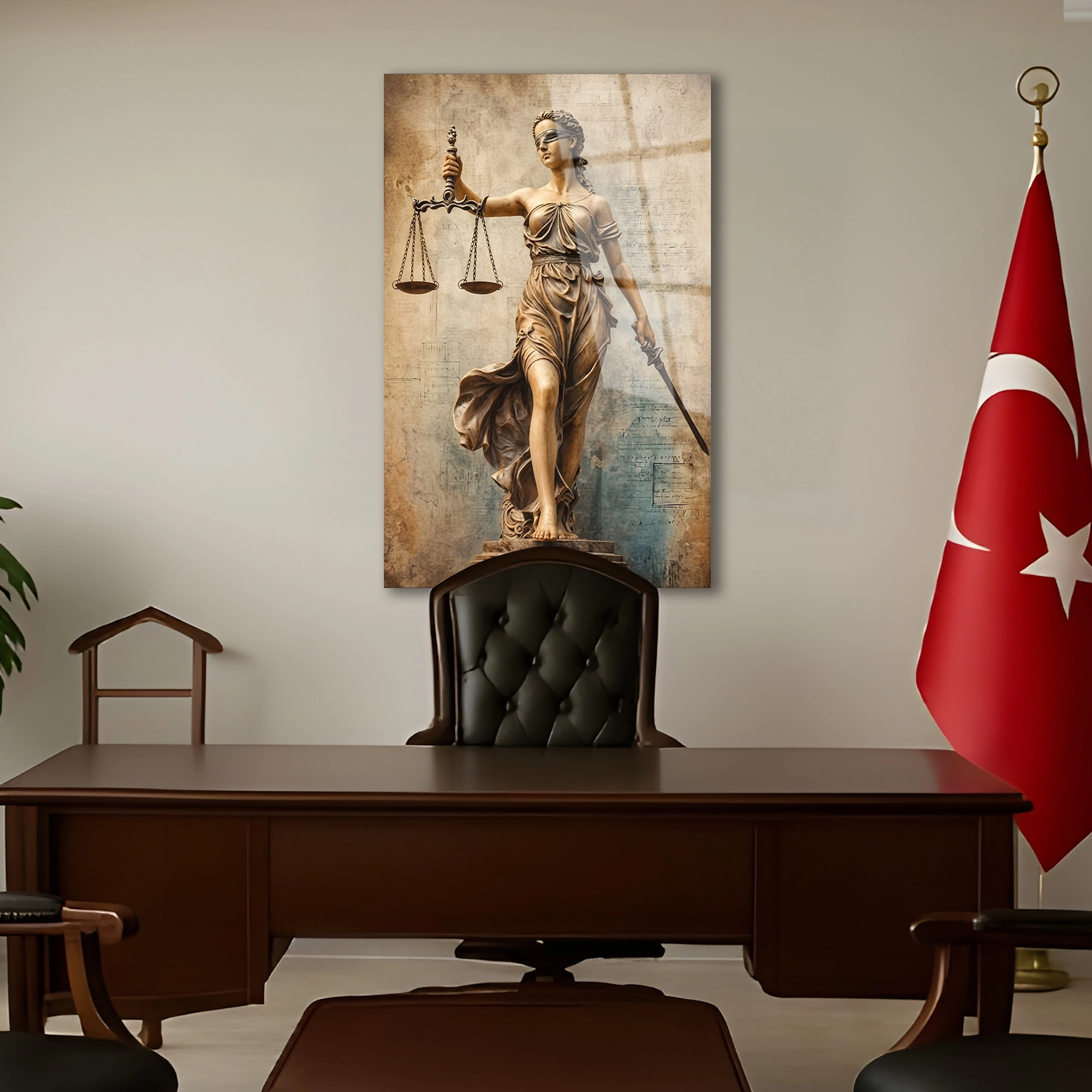 Avukat%20Hakim%20Temalı%20Adalet%20Terazisi%20Cam%20Tablo