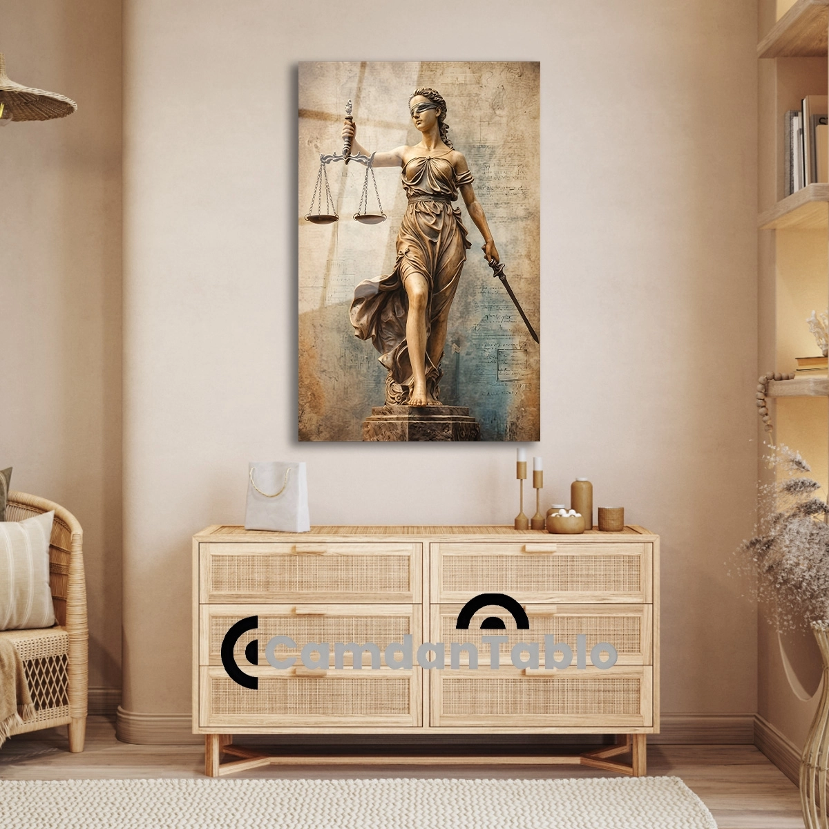 Avukat%20Hakim%20Temalı%20Adalet%20Terazisi%20Cam%20Tablo
