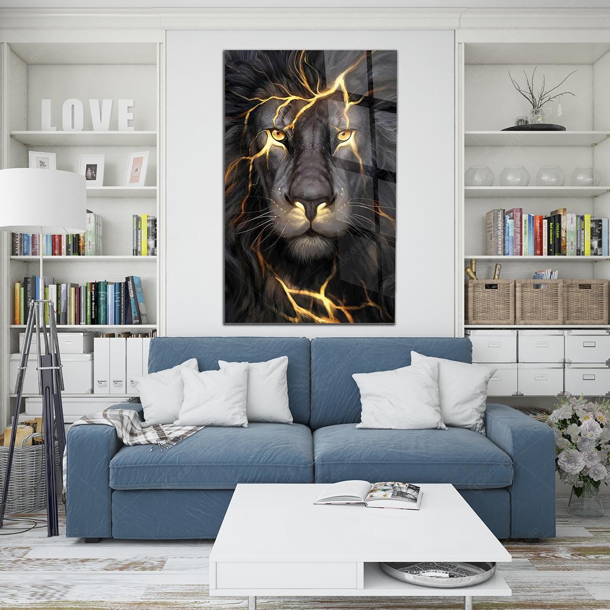 Aslan%20Sarı%20Göz%20Detaylı%20Cam%20Tablo