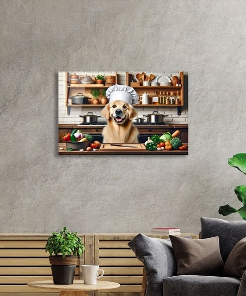 Yatay%20Aşçı%20Köpek%20Görseli%20Yapay%20Zeka%20Cam%20Tablo