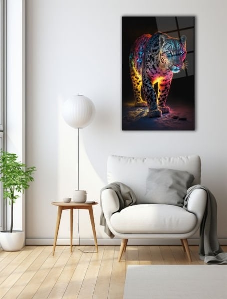 Leopar%20Işıkların%20Gölgeli%20Avcısı%20Modern%20Cam%20Tablo