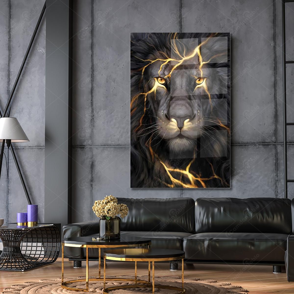 Aslan%20Sarı%20Göz%20Detaylı%20Cam%20Tablo