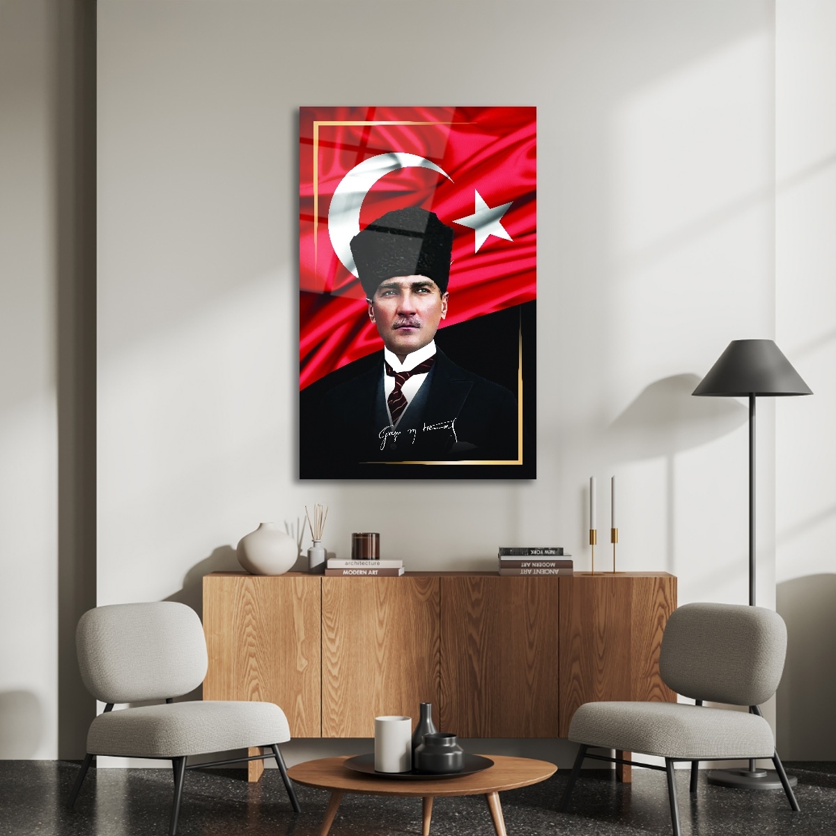 Türk%20Bayraklı%20Atatürk’lü%20Cam%20Tablo