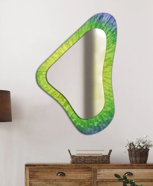 Asimetrik%20Parlak%20Yeşil%20Renk%20Baskılı%20Dekoratif%20Ayna