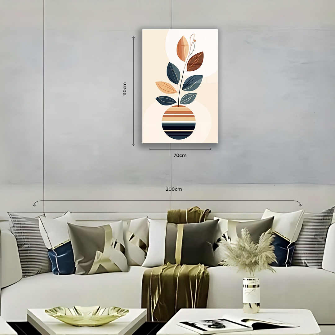 Dikey%20Çiçek%20Desenli%20Minimalist%20Duvar%20Dekoru