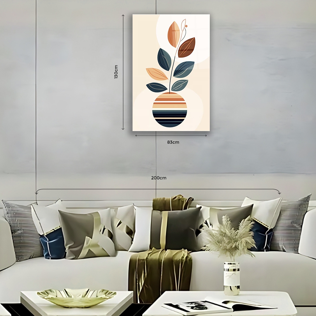 Dikey%20Çiçek%20Desenli%20Minimalist%20Duvar%20Dekoru