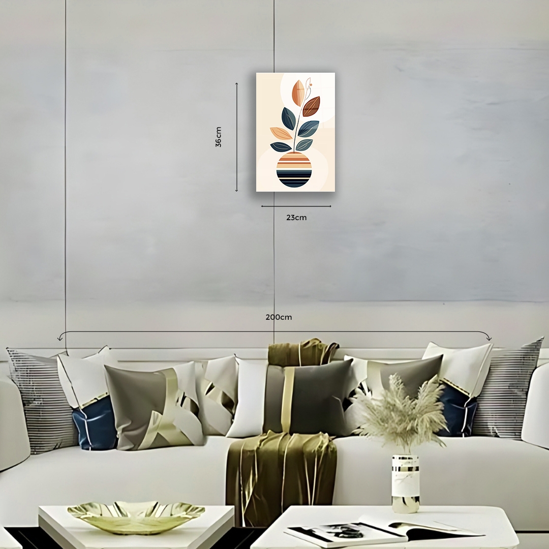 Dikey%20Çiçek%20Desenli%20Minimalist%20Duvar%20Dekoru