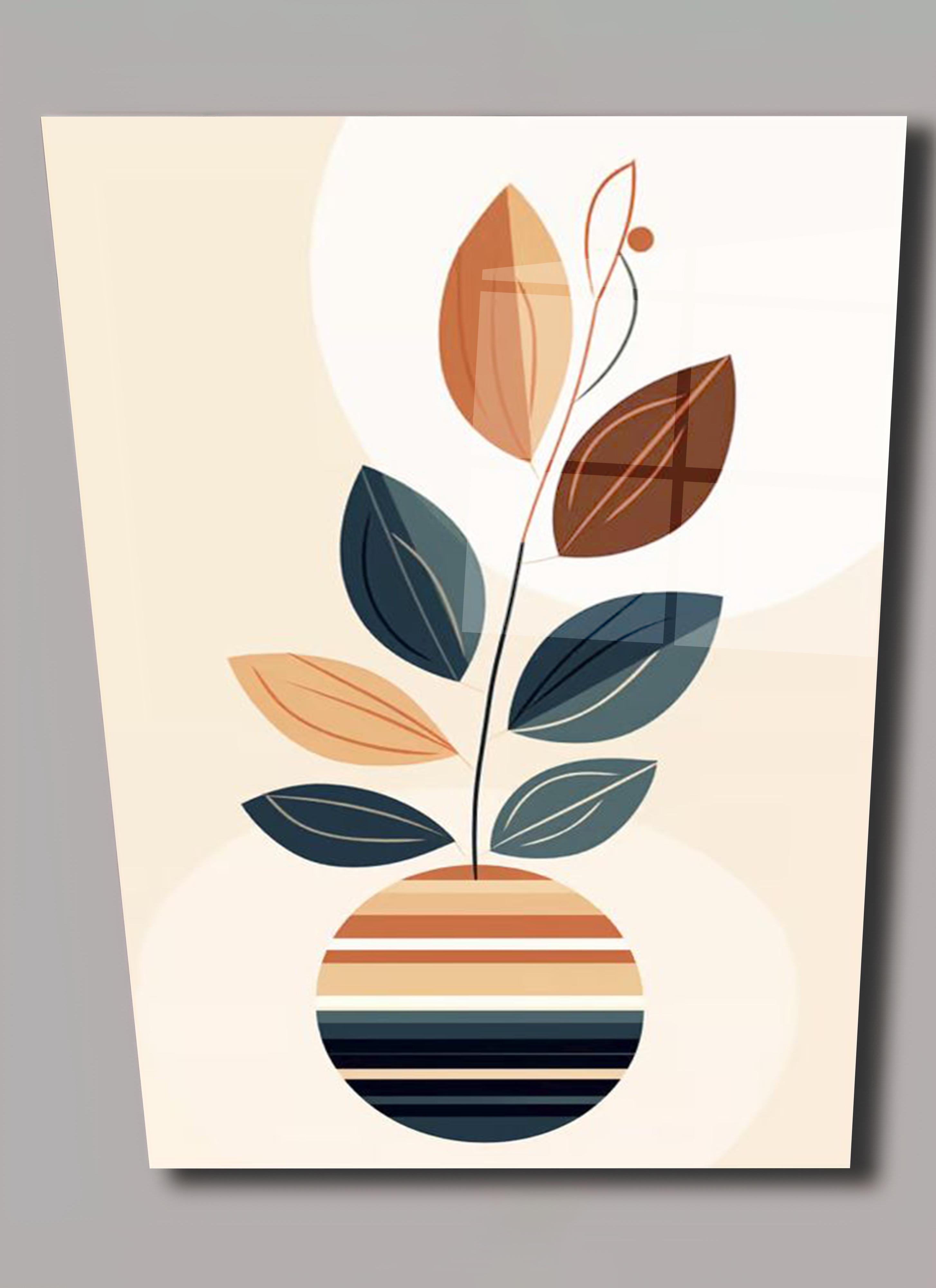 Dikey%20Çiçek%20Desenli%20Minimalist%20Duvar%20Dekoru