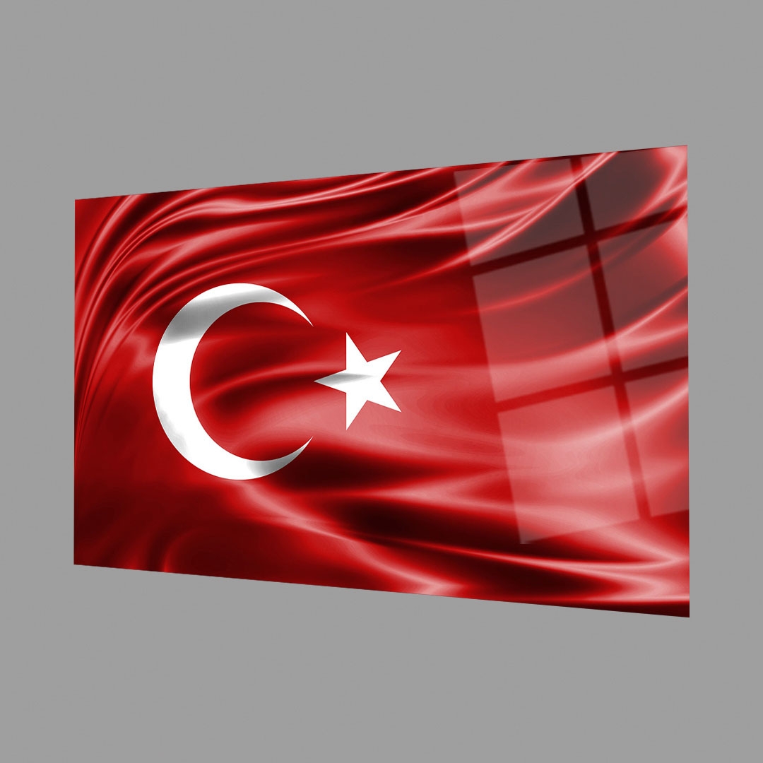 Kırmızı%20Dalgalanan%20Türk%20Bayrağı%20Cam%20Tablo