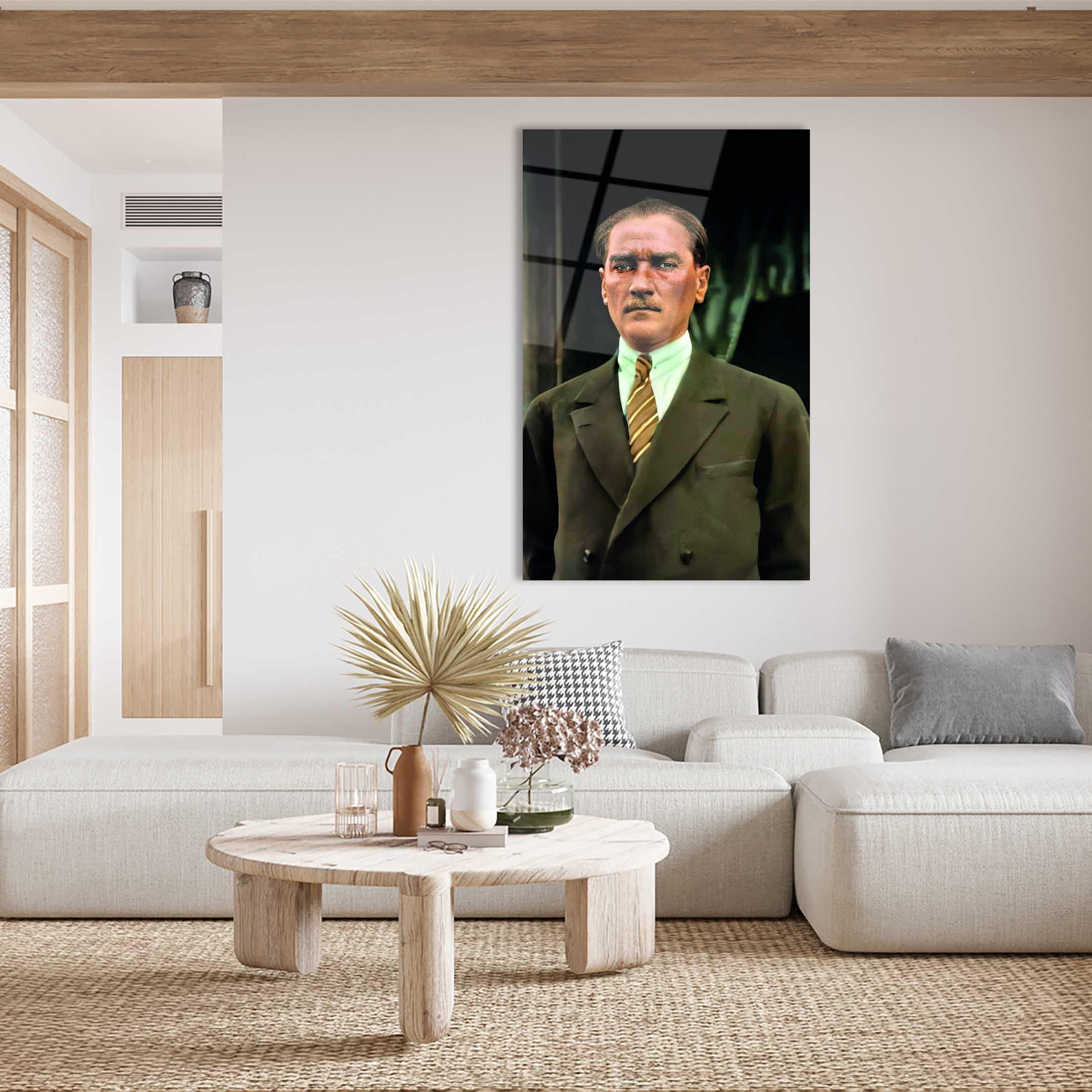 Dikey%20Çağdaş%20Atatürk%20Portresi%20Cam%20Tablo