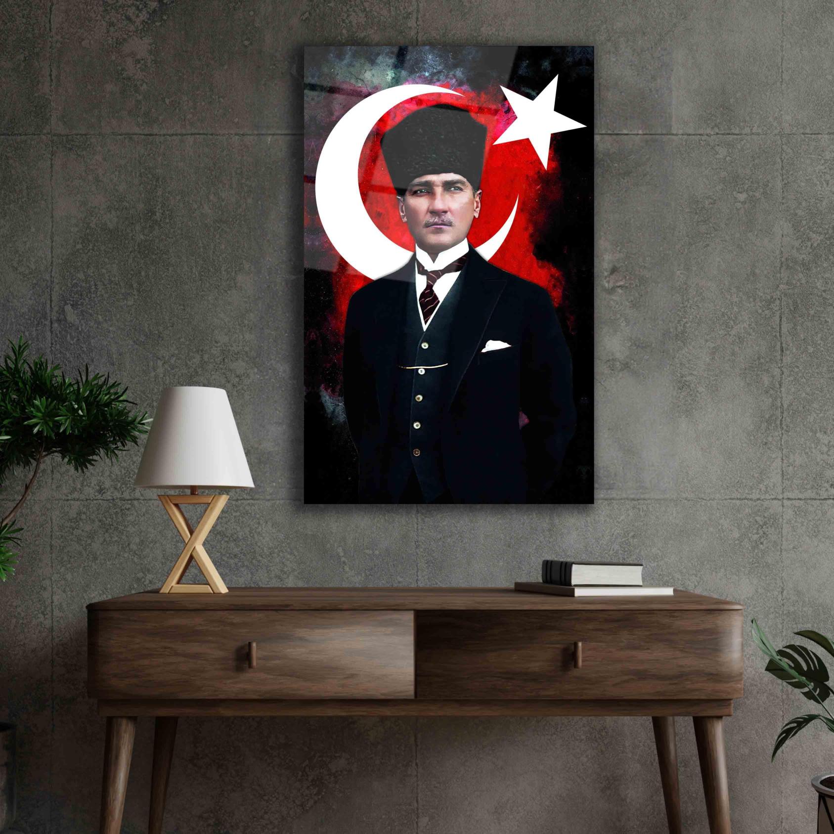 Dikey%20Ay,%20Yıldız%20ve%20Atatürk%20Silüet%20Cam%20Tablo