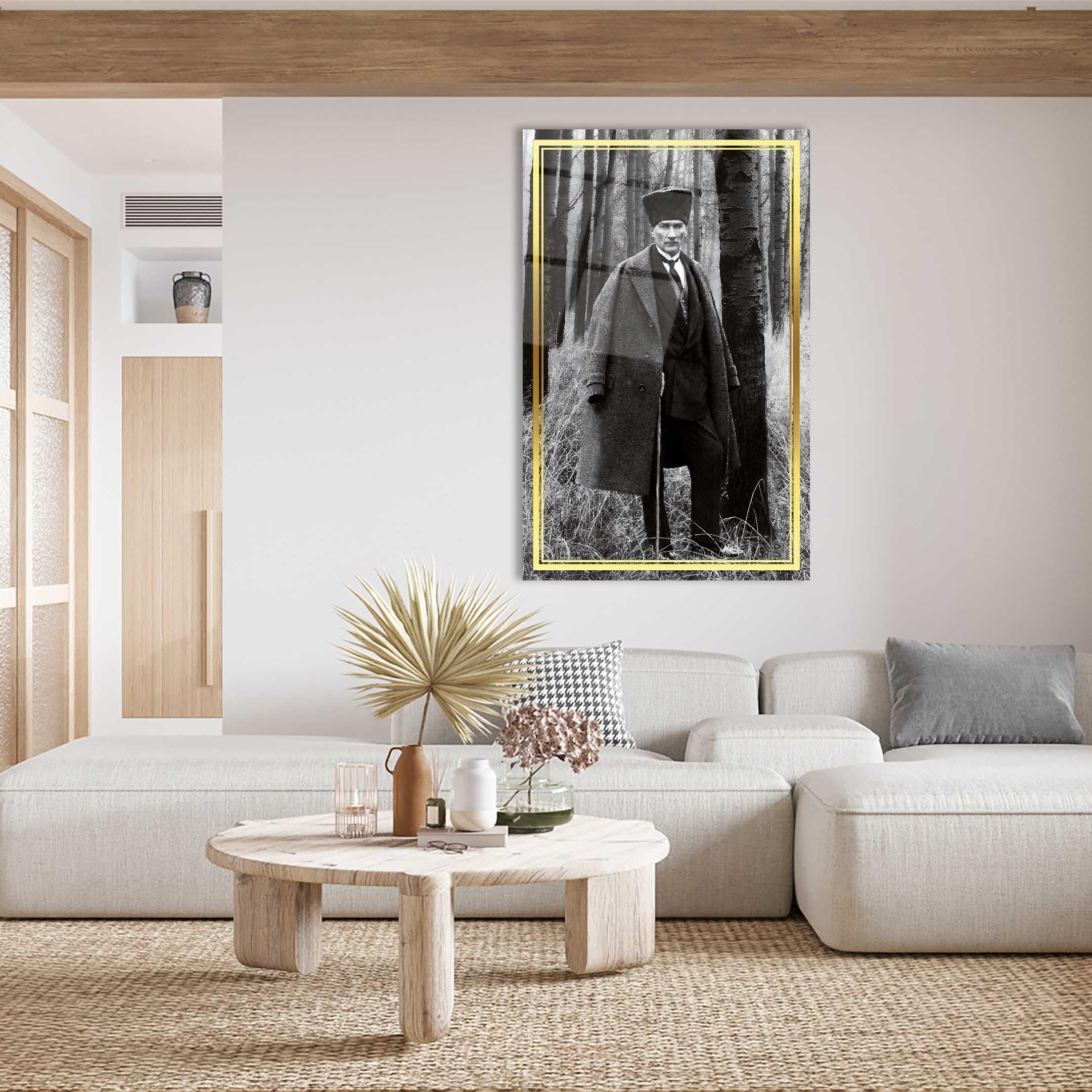 Dikey%20Sarı%20Çerçeveli%20Atatürk%20Cam%20Tablo