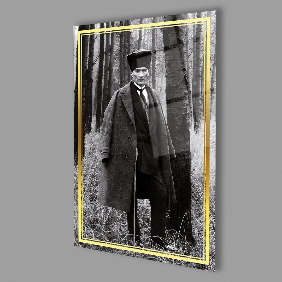 Dikey%20Sarı%20Çerçeveli%20Atatürk%20Cam%20Tablo