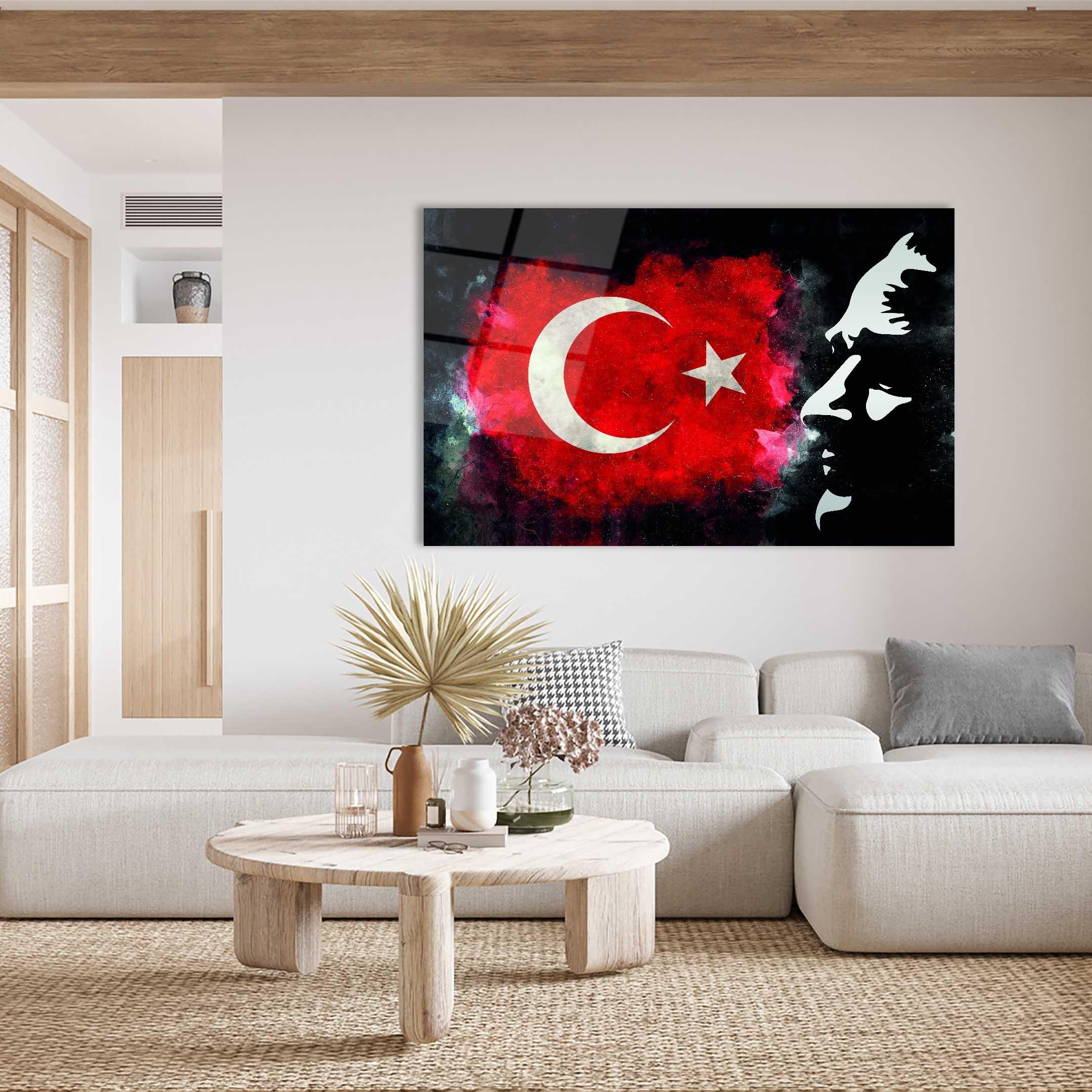 Bayrak%20ve%20Atatürk%20Siluetli%20Siyah%20Fonlu%20Cam%20Tablo