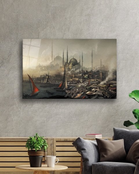 Sulu%20Boya%20İstanbul%20Manzaralı%20Cam%20Tablo