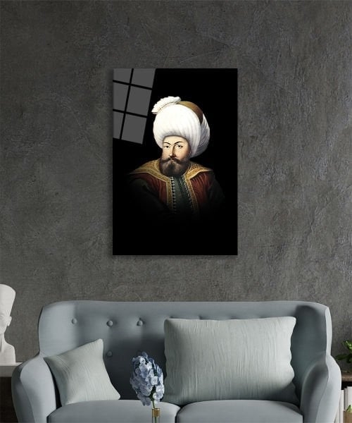 Dikey%20Osman%20Gazi%20Temalı%20Cam%20Tablo