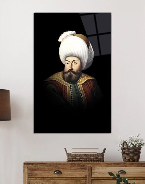 Dikey%20Osman%20Gazi%20Temalı%20Cam%20Tablo