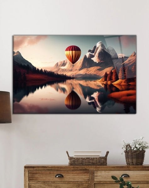 Yatay%20Gün%20Batımı%20ve%20Balon%20Manzara%20Cam%20Tablo