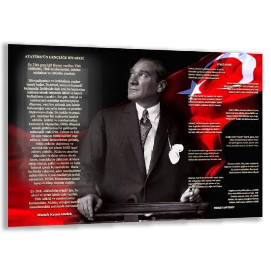 Atatürk Sözleri Cam Tablo