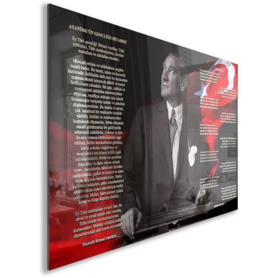 Atatürk Sözleri Cam Tablo