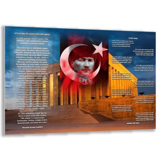 Atatürk Sözleri Cam Tablo