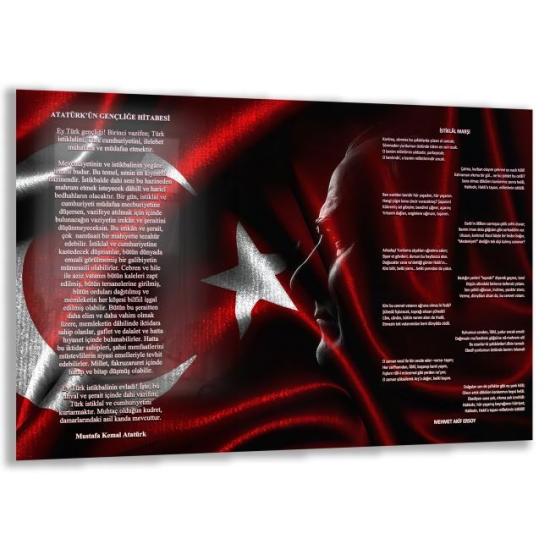 Atatürk Sözleri Cam Tablo