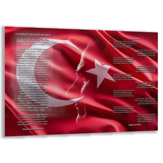 Atatürk Sözleri Cam Tablo