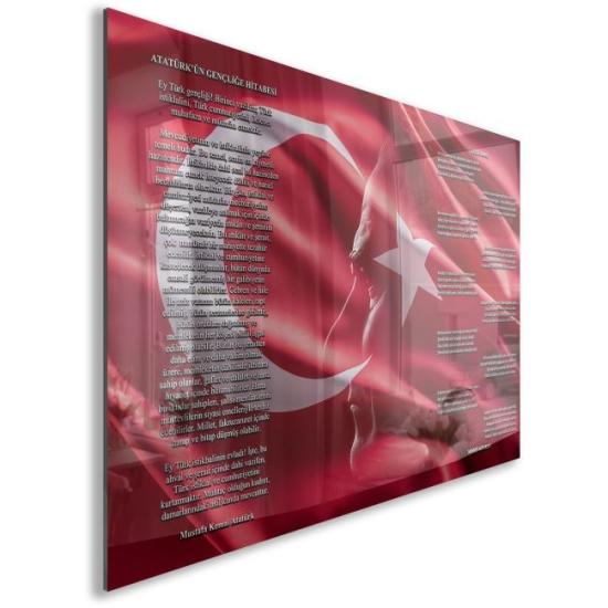 Atatürk Sözleri Cam Tablo