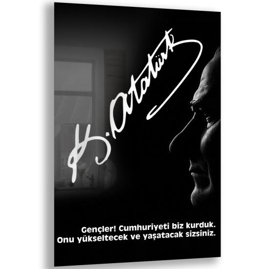 Atatürk Sözleri Cam Tablo
