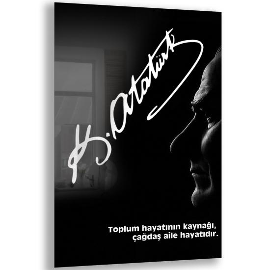 Atatürk Sözleri Cam Tablo