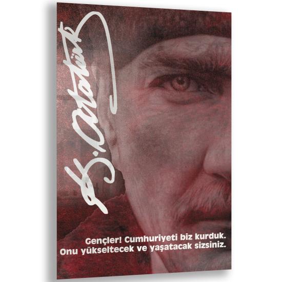 Atatürk Sözleri Cam Tablo
