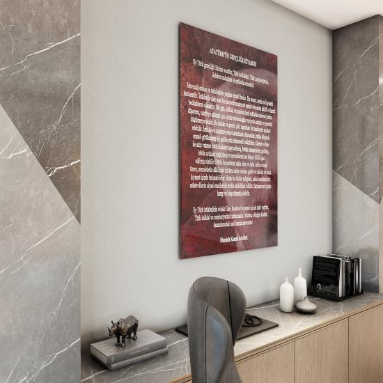 Atatürk Sözleri Cam Tablo