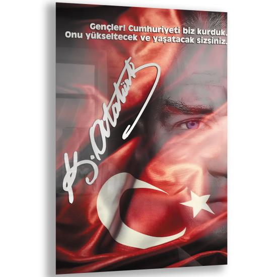 Atatürk Sözleri Cam Tablo