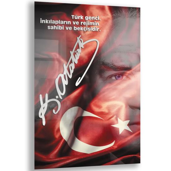 Atatürk Sözleri Cam Tablo