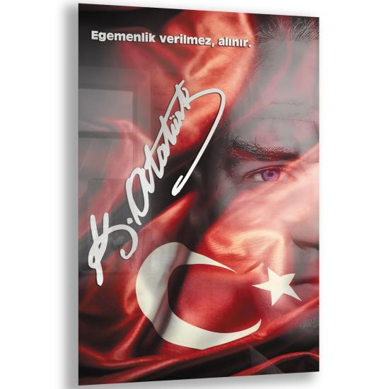 Atatürk Sözleri Cam Tablo