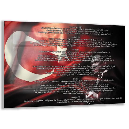 Atatürk Sözleri Cam Tablo