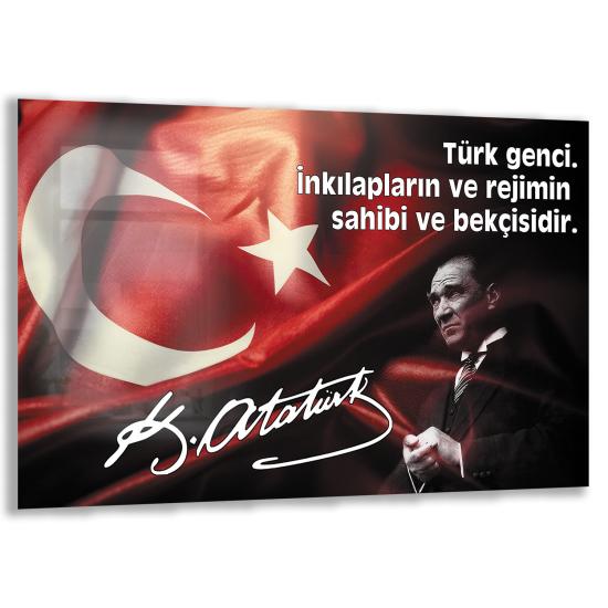 Atatürk Sözleri Cam Tablo