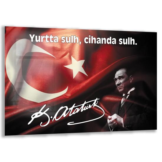 Atatürk Sözleri Cam Tablo