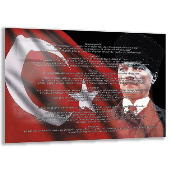 Atatürk Sözleri Cam Tablo