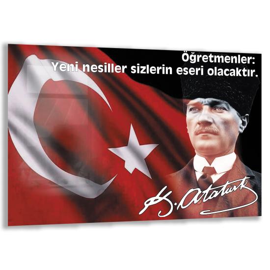 Atatürk Sözleri Cam Tablo