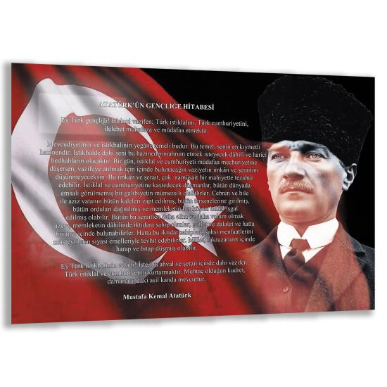 Atatürk Sözleri Cam Tablo