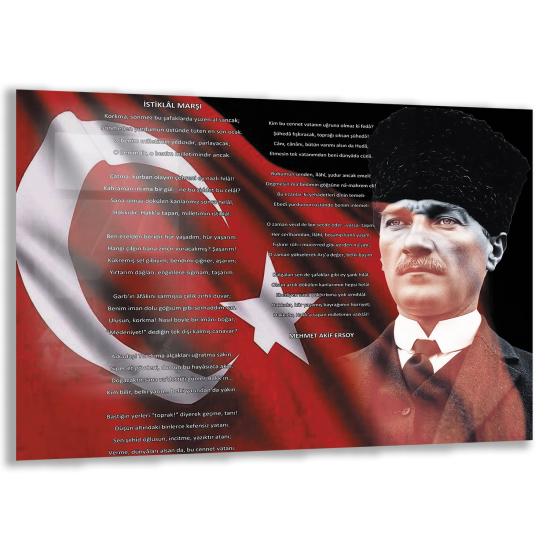 Atatürk Sözleri Cam Tablo