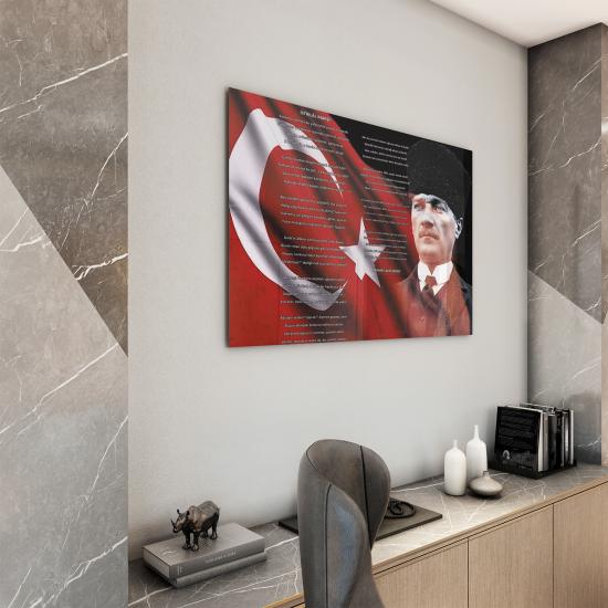 Atatürk Sözleri Cam Tablo