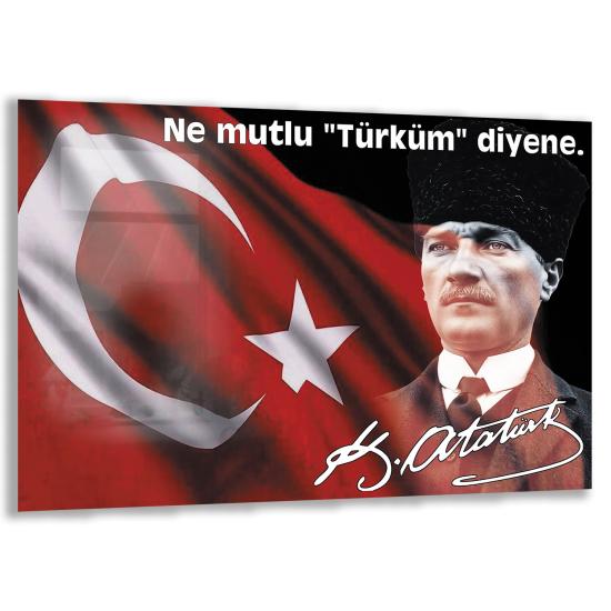 Atatürk Sözleri Cam Tablo